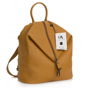 Rucsac dama din piele naturala DiAmanti Zanella Coniac Deschis